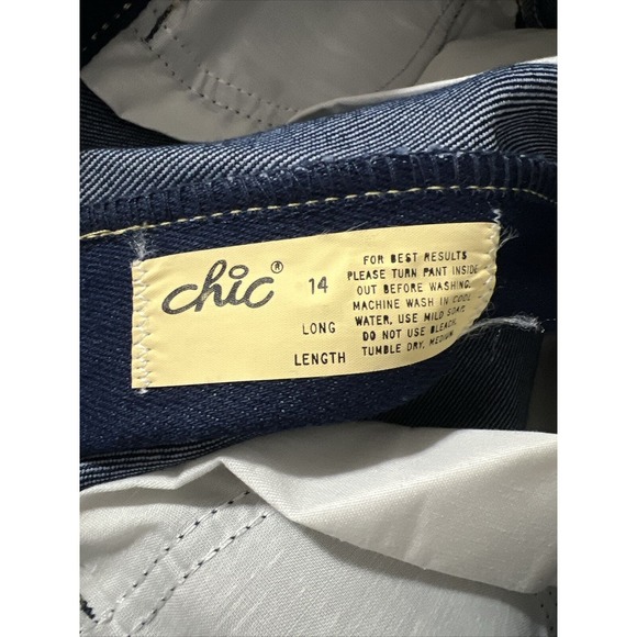 VTG Chic by H.I.S. High Waisted Blue Jeans Size 14 Long/Tall NWT Made In USA - Picture 12 of 12